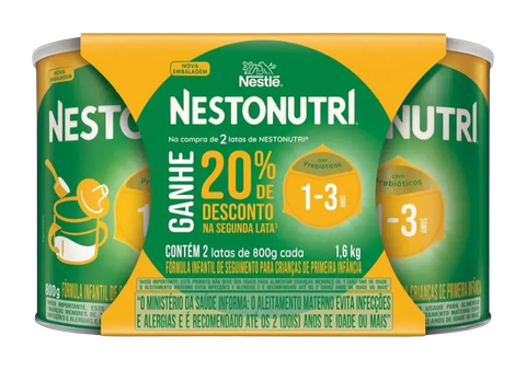 Fórmula Nestlé Nestunutri 800g pack 2 latas