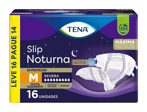 Fralda Tena Slip Noturna Leve 16 Pague 14