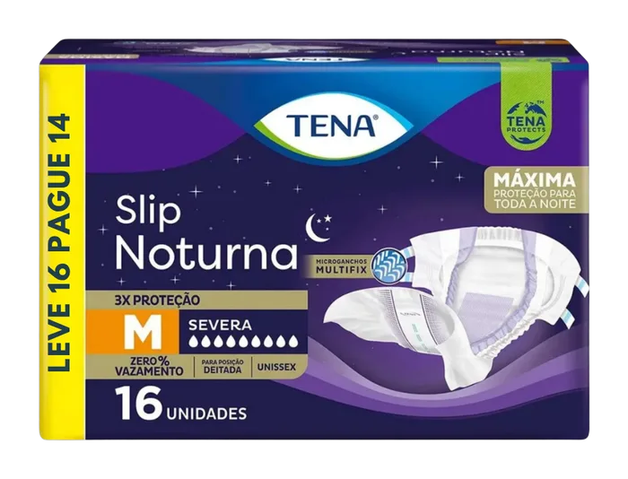 Fralda Tena Slip Noturna Leve 16 Pague 14