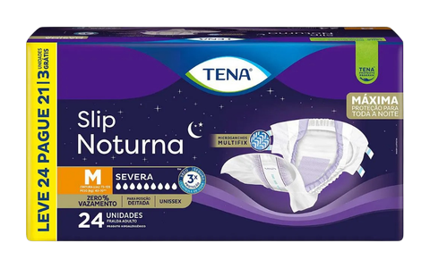 Fralda Tena Slip Noturna Leve 24 Pague 21