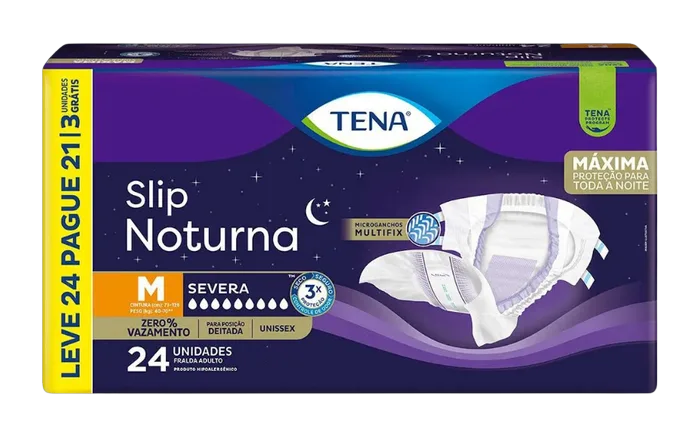 Fralda Tena Slip Noturna Leve 24 Pague 21