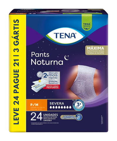 Roupa Íntima TENA Pants Noturna Leve 24 Pague 21