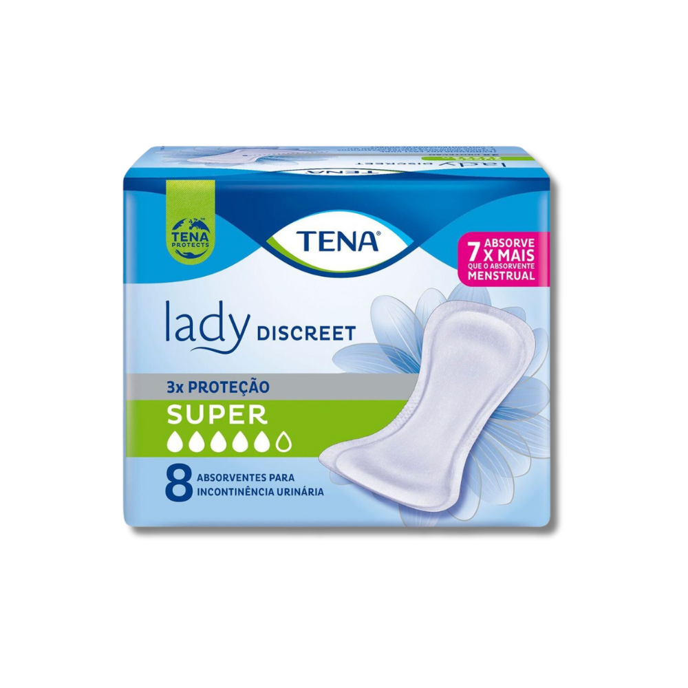 5940 Absorvente Tena Lady Discreet Super com 8 unidades - Imagem 1