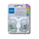 Chupeta MAM Mom & Dad Boys +6 Meses Com 2 Unidades - Imagem 2