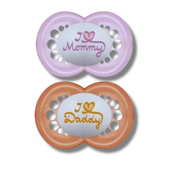 Chupeta MAM Mom & Dad Girls +6 Meses Com 2 Unidades