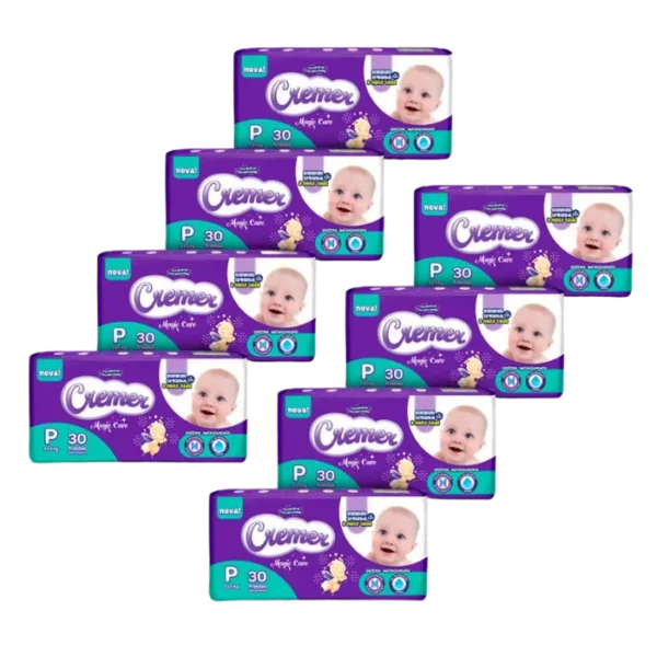 Fralda Cremer Magic Care Jumbo Fardo com 8 Pacotes