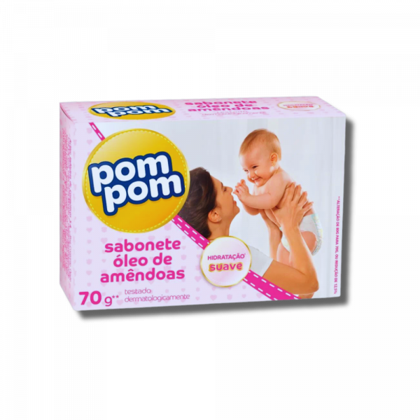Sabonete em Barra Pompom Óleo de Amêndoas 70g