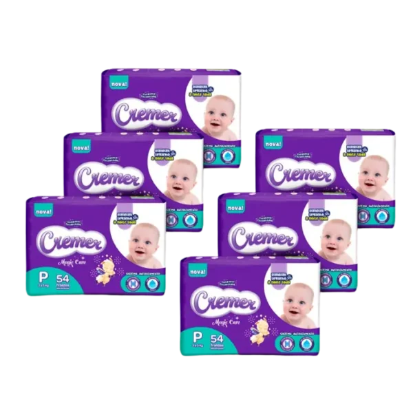 Fralda Cremer Magic Care Mega Fardo com 6 Pacotes