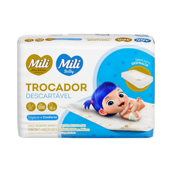 Trocador Descartável Mili Baby C/5 Und
