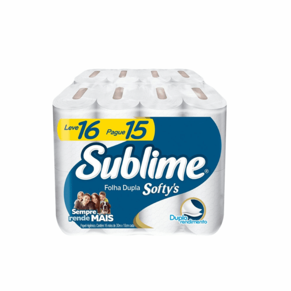 Papel Higiênico Sublime Folha Dupla LV 16 PG 15