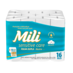 Papel Higiênico Mili Sensitive Care Folha Dupla C/16 Rolos