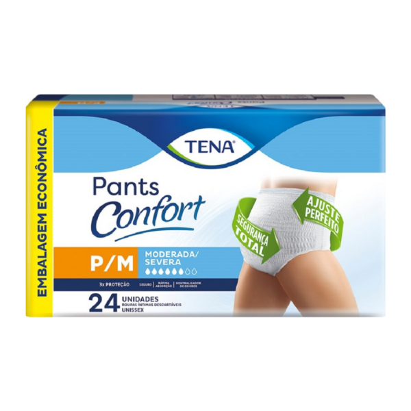 Roupa Íntima Tena Pants Confort Pacote com 24 Unidades
