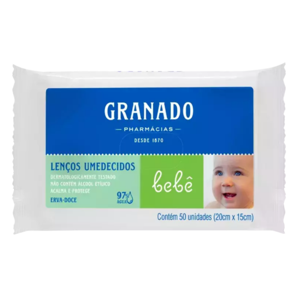 Toalha Umedecida Granado Erva Doce C/50 Unidades