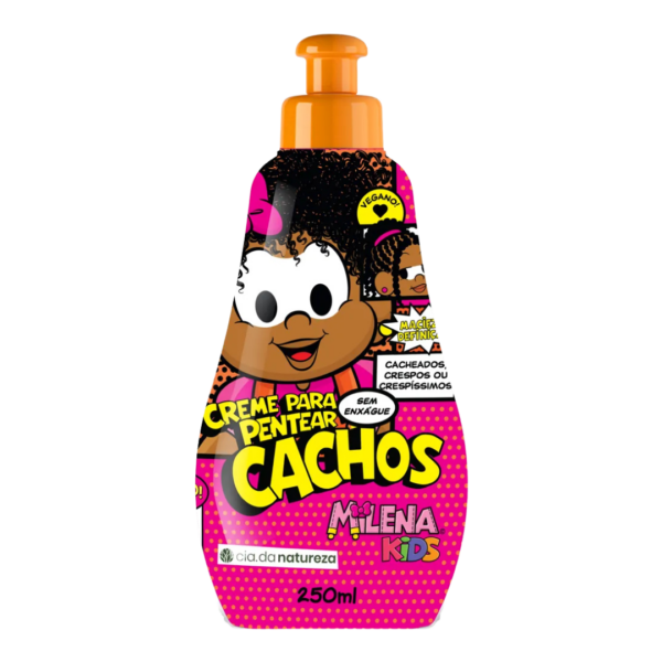 Creme P/ Pentear Milena Kids Cabelos Cacheados e Crespos 250ml Cia da Natureza