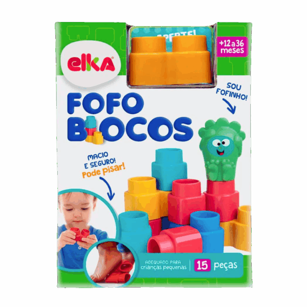 Fofo Blocos C/15 Peças - ELKA