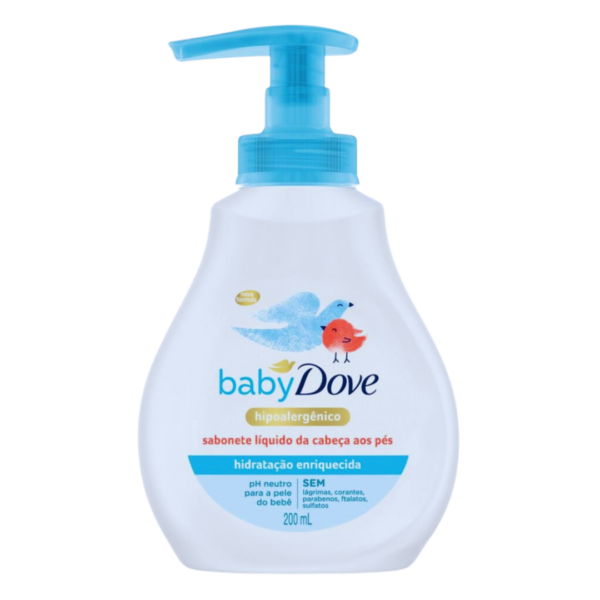 Sabonete Líquido da Cabeça aos Pés Hidratação Enriquecida Dove Baby 200ml