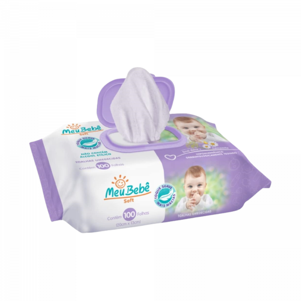 Toalha Umedecida Meu Bebe Soft C/100 Unidades