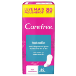 Absorvente Protetor Diário Carefree S/ Perfume Pacote C/80 Und