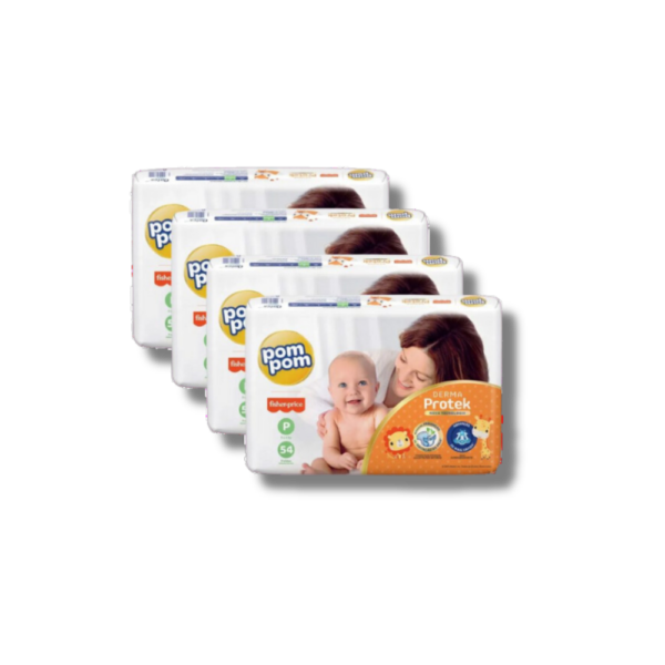 Fralda Pom Pom Derma Protek Mega Fardo com 4