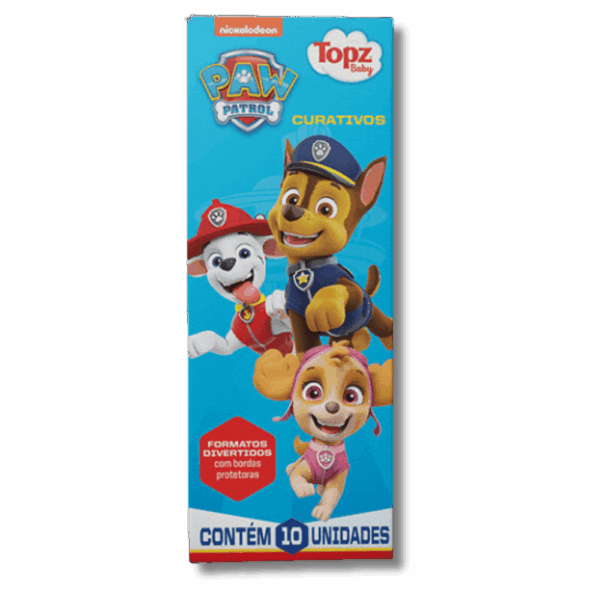 Curativos Patrulha Canina Topz Baby com 10 Unidades