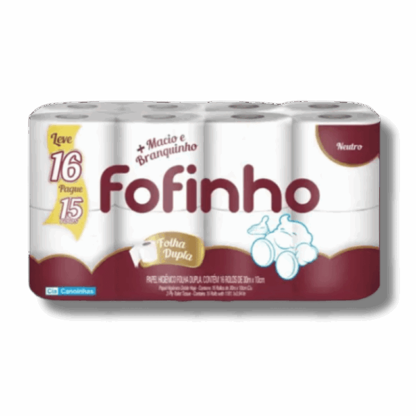 Papel Higiênico Fofinho Folha Dupla L 16 PG 15