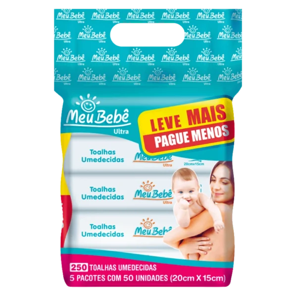 Toalha Umedecida Meu Bebe Ultra C/5 Pacotes