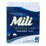 Papel Higiênico Mili Sensitive Care Folha Dupla Neutro C/40 Rolos