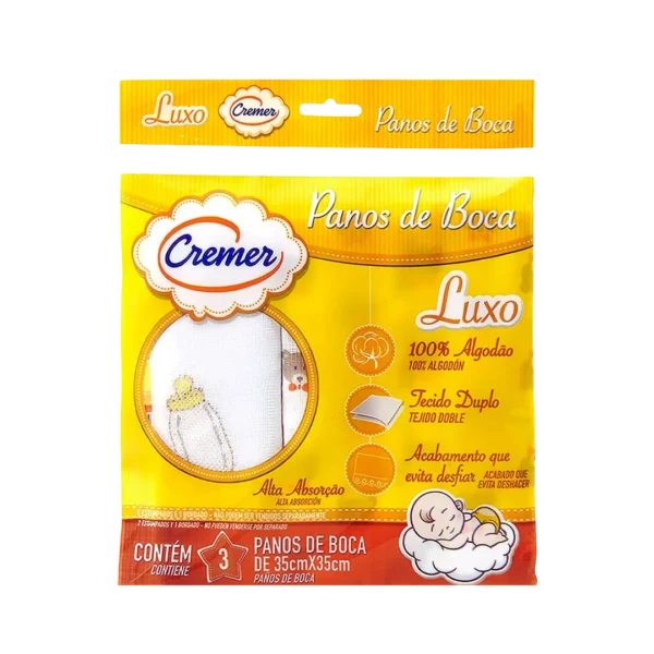 Pano de Boca Luxo com 3 Unidades Cremer