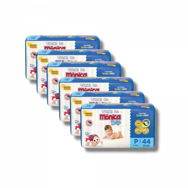 Fralda Turma da Mônica Econômica Fardo C/6 Pacotes