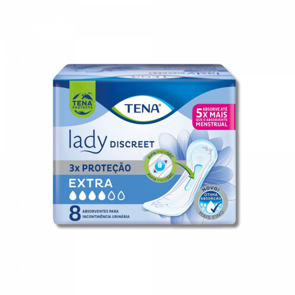 Absorvente Tena Lady Discreet Extra Pacote C/8 Unidades