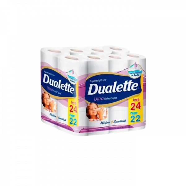 Papel Higiênico Dualette Folha Dupla LV 24 PG 22
