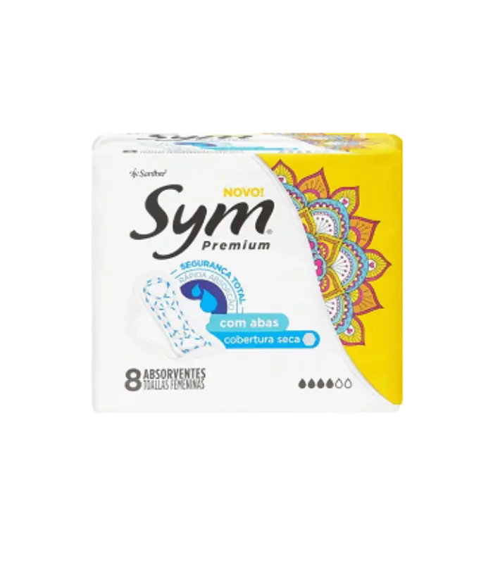 41614.png-1.webp Absorvente Sym Premium Seca Com Abas Pacote Com 8 Unidades - Imagem 1