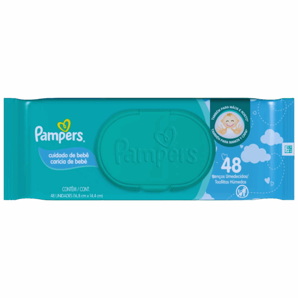 Toalha Umedecida Pampers Cuidado de Bebê C/48 Und