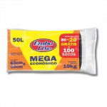 Saco de lixo Embalixo Mega Econômico 50L Pacote C/100 Unidades