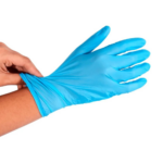 Luva Nitrílica Powder Free Azul Descarpack com 100 Unidades - Imagem 2