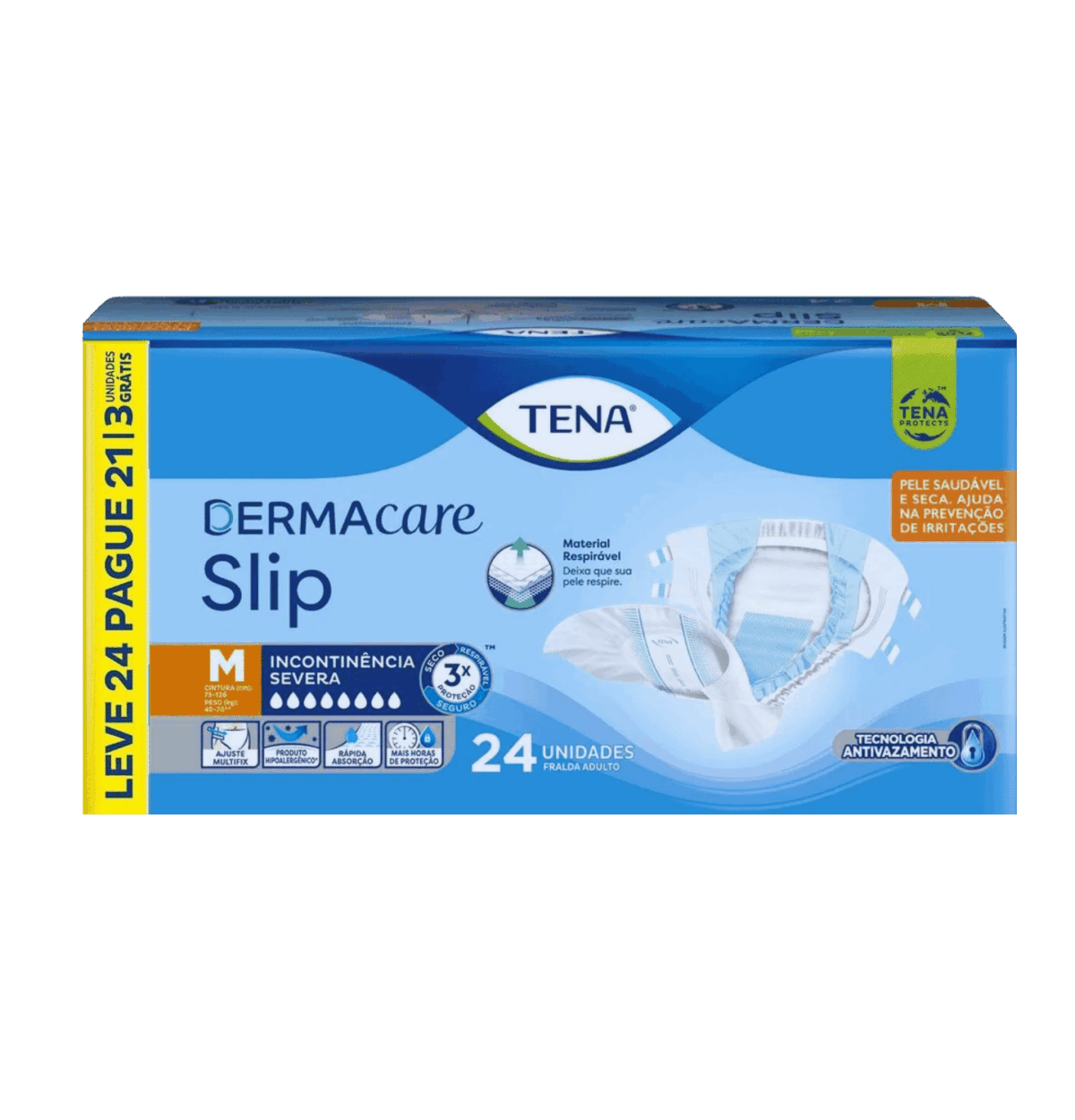 Fralda Tena Slip Dermacare Pacote C/ 24 Unidades - Imagem 3