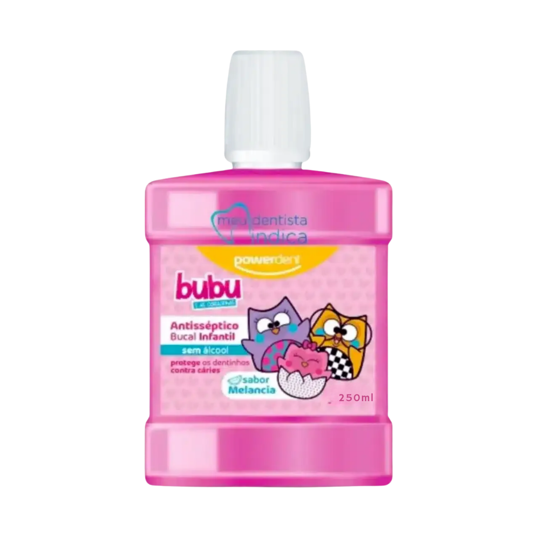 250ml Enxaguante Bucal Infantil Bubu e as Corujinhas Melancia 250ml - Imagem 1