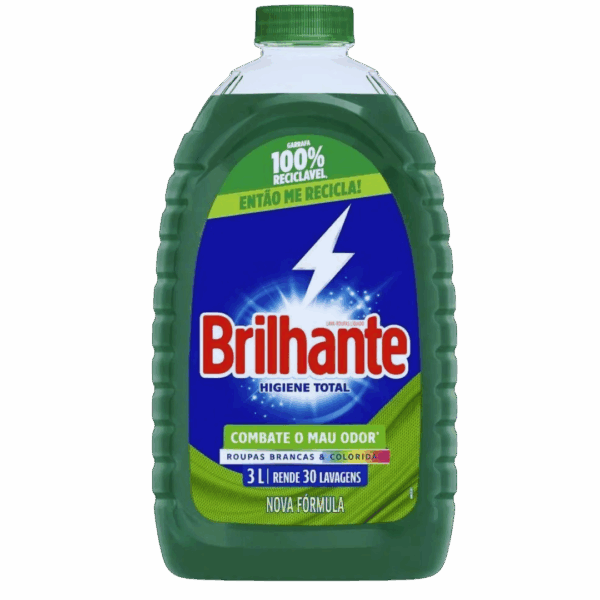Lava Roupas Líquido Brilhante Higiene Total 3L