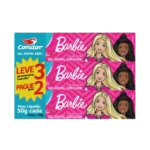 Kit Creme Dental Infantil Condor Barbie Morango 50g C/ 3 Unidades