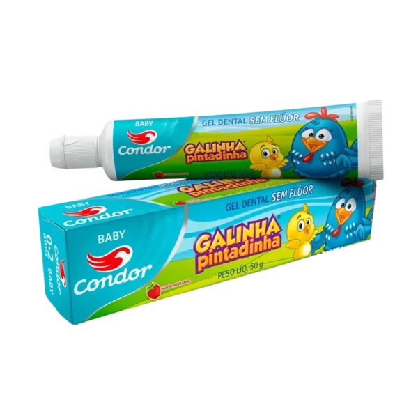 Creme Dental Baby Condor Galinha Pintadinha Sabor Morango 50g