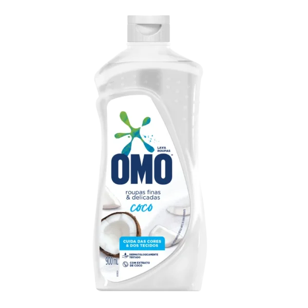 Lava Roupas Líquido Omo Roupas Delicadas Coco 900ml