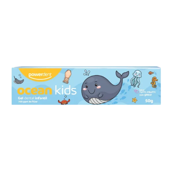 Creme Dental Infantil Powerdent Ocean Kids Sabor Tutti-frutti 50g