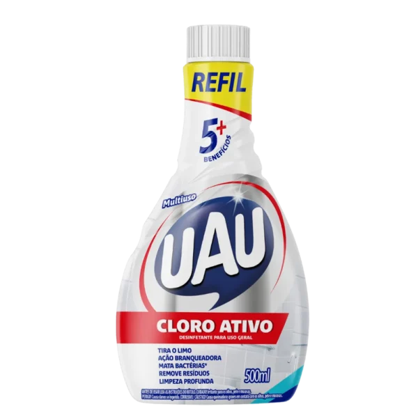 Refil Limpador Multiuso Uau Cloro Ativo 500ml
