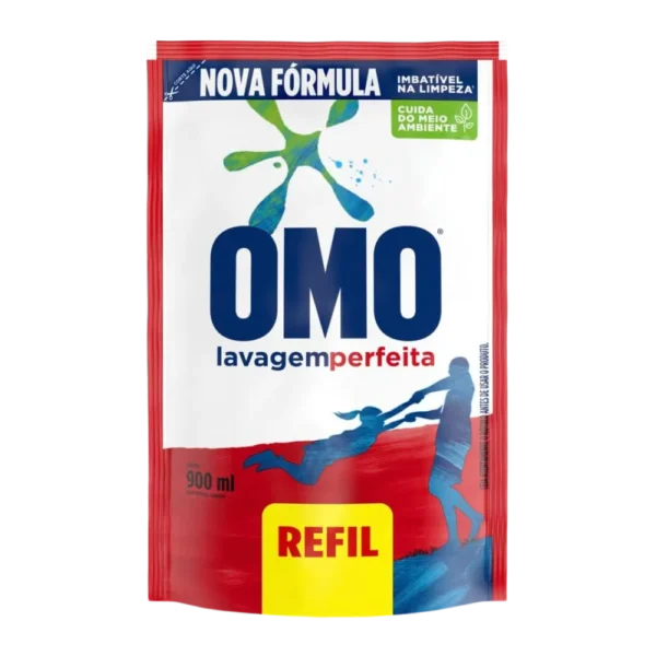 Lava Roupas Líquido Omo Lavagem Perfeita Refil 900ml