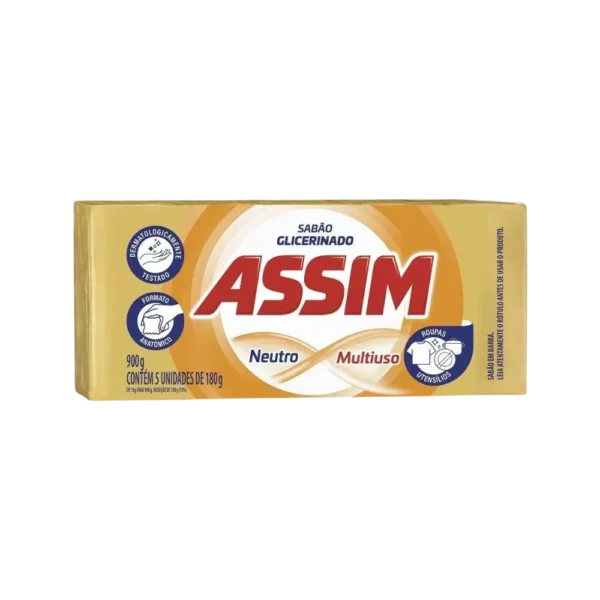 Sabão em Barra Multiuso Assim Neutro 900g