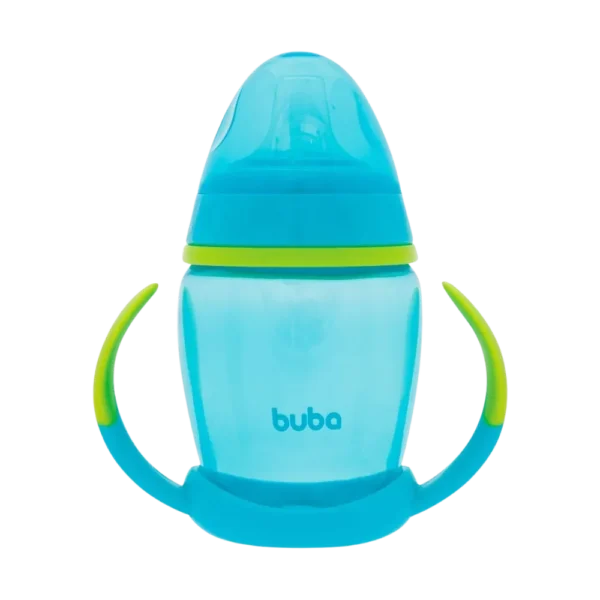 Copo com Alça Removível Bico em Silicone Buba 250ml Azul