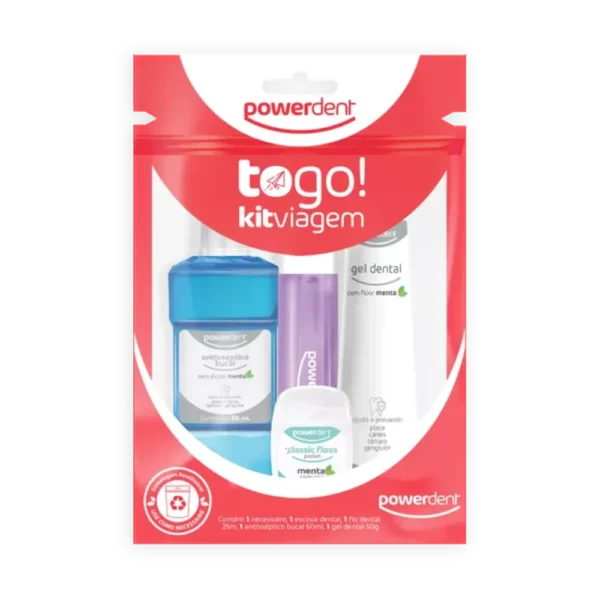 Kit Higiene Bucal Powerdent To Go Viagem