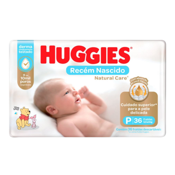 Fralda Huggies Natural Care Mega
