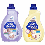 Kit Vida Macia Hipoalergênico Lava Roupas 1L + Amaciante 1L