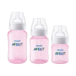 Kit Mamadeiras Philips Avent Anticólica Rosa C/ 3 Unidades